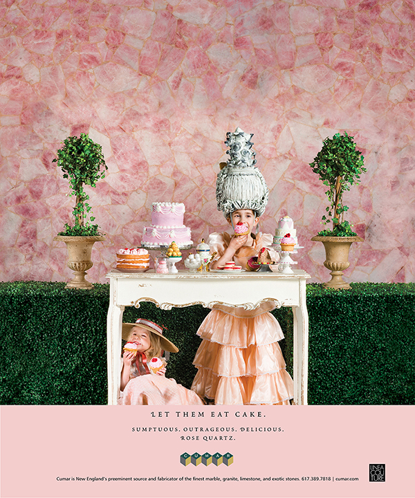 pink marie antoinette ad with girls by shelby hypes Boston copywriter